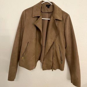 Suede Moto Jacket Ann Taylor